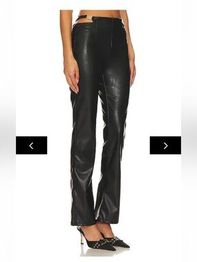 superdown Black Faux Leather Flared Pants BRAND NEW NEVER WORN
